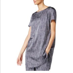 Eileen Fisher silk blue tunic sheath top size M